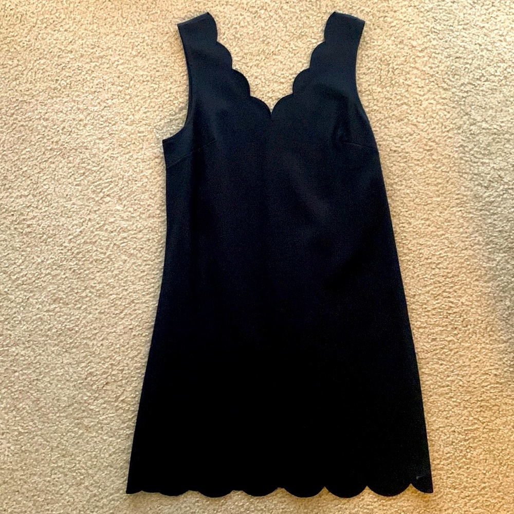 Aqua size L scalloped hem dress